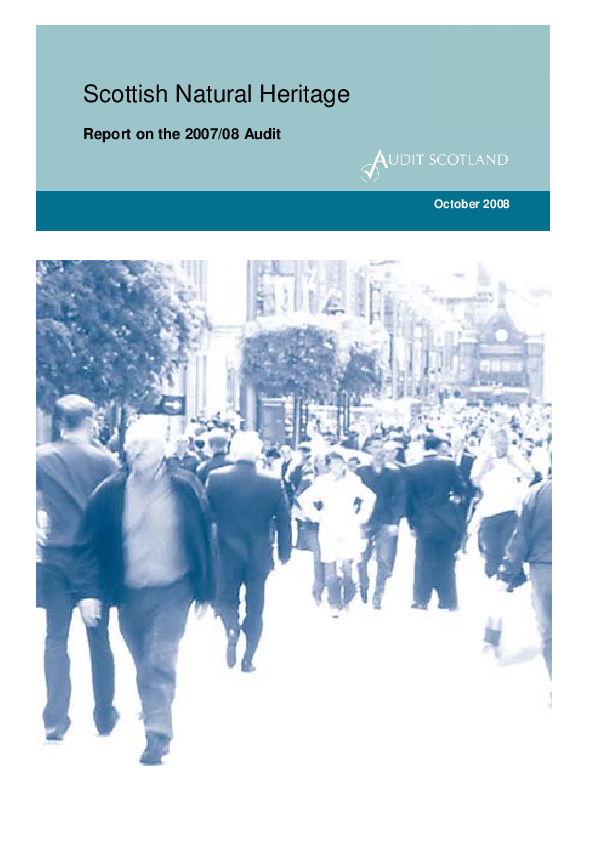 Report cover: Scottish Natural Heritage annual audit