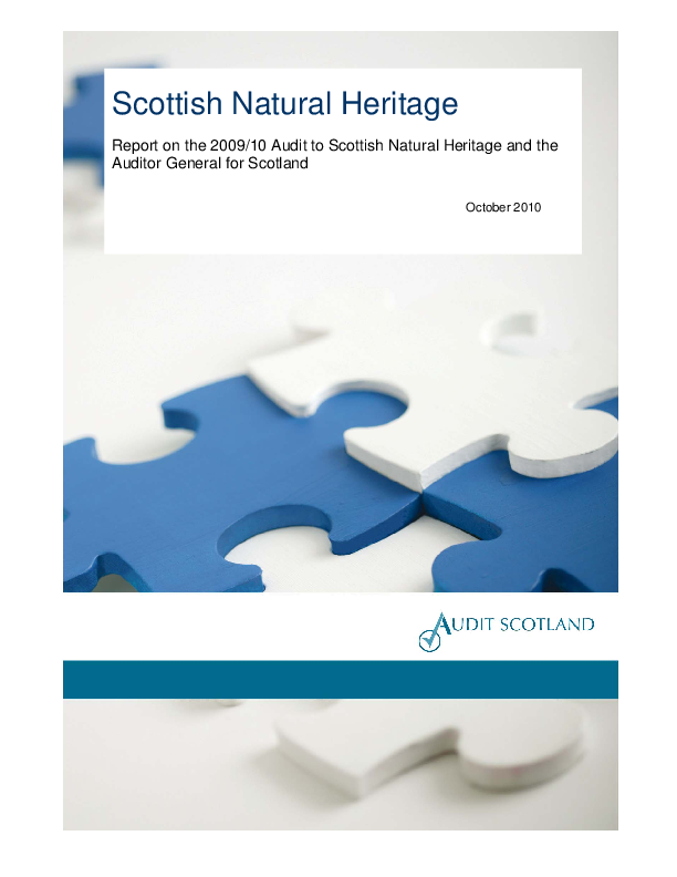 Report cover: Scottish Natural Heritage annual audit